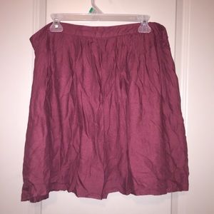 Old navy maroon 2 layer skirt